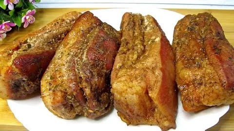 Праздничная закуска из грудинки