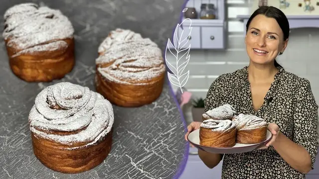 Краффины с начинкой из пасты пралине