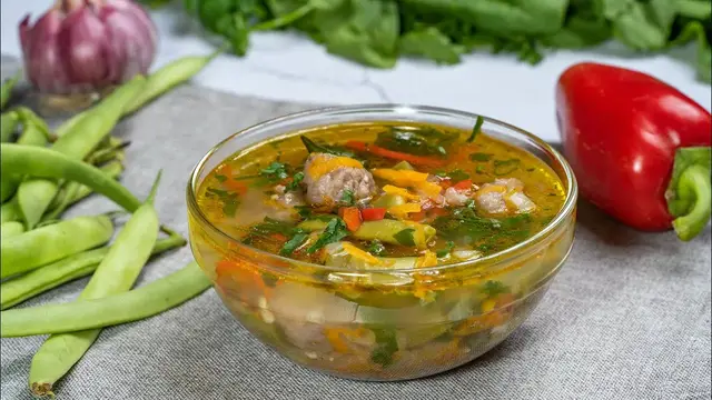 Осенний суп с фрикадельками