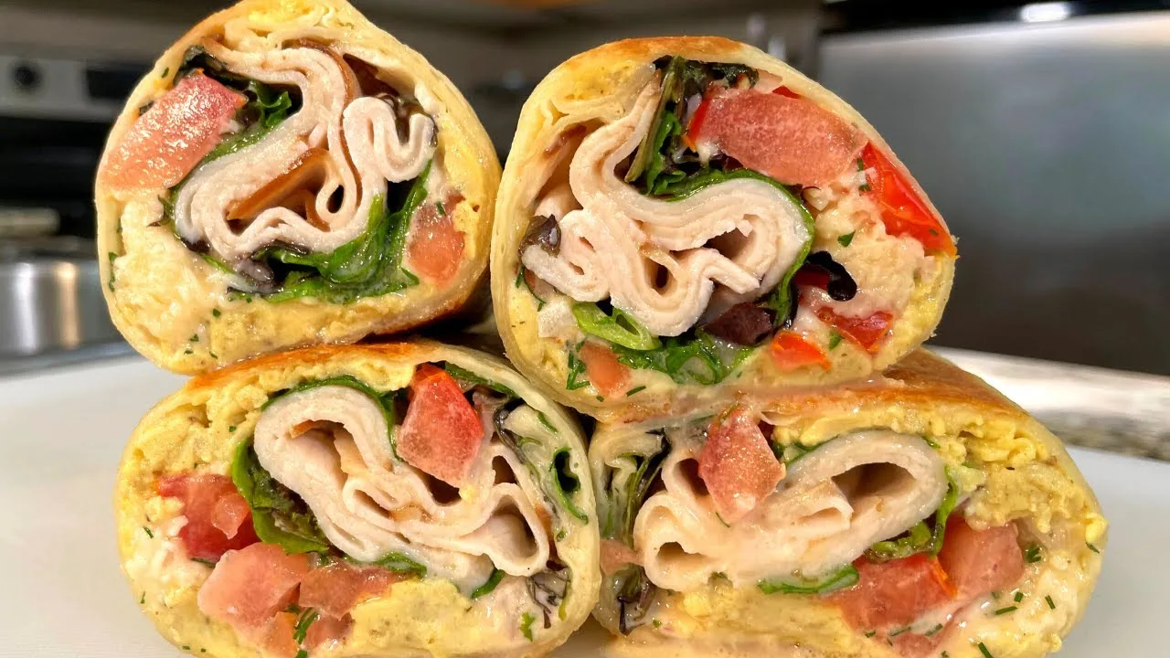 Вкусные лепёшки с начинкой на завтрак