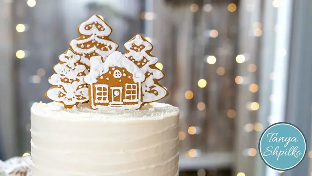 Карамельный торт с грушевой начинкой и нежным кремом