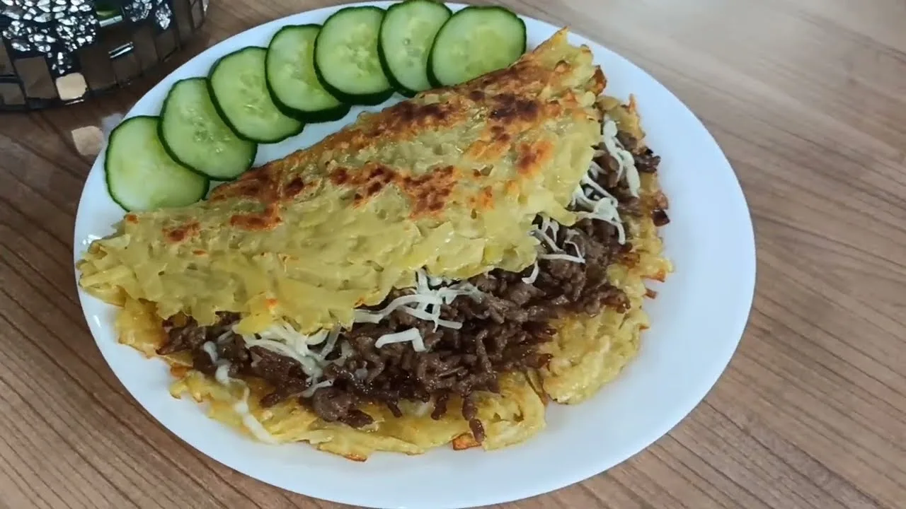 Картофельный блин с фаршем