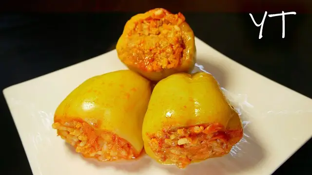 Фаршированные перцы с рисом и мясом
