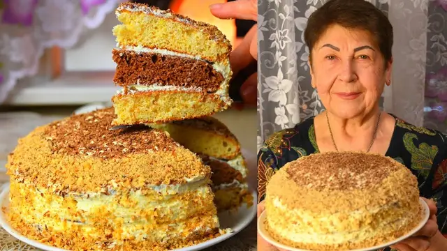 Простой бисквитный пирог