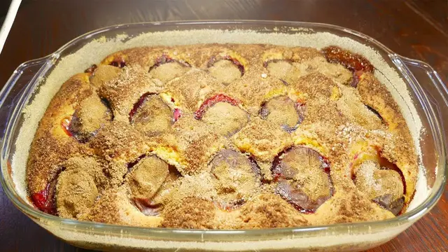 Сливовый пирог с сахарной корочкой