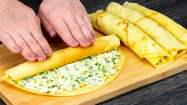 Блины с вкусной начинкой