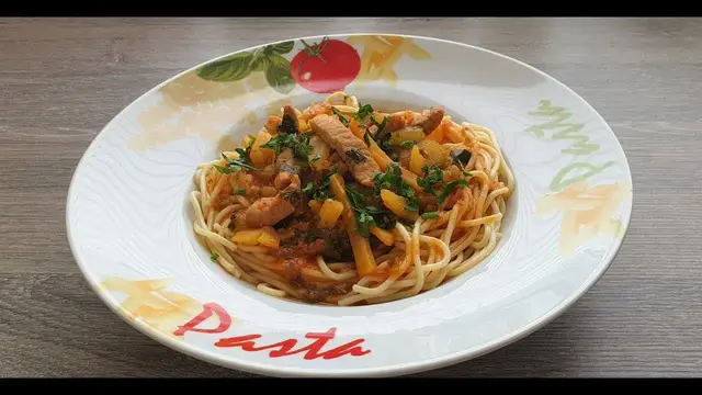 Соус с кабачковой икрой на шпагетти