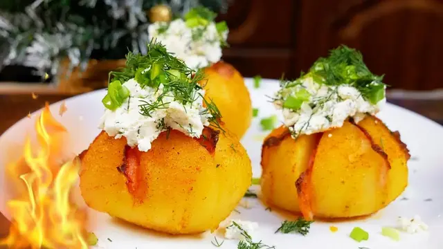 Картошка запеченная с беконом