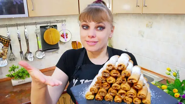 Песочное печенье с ореховой начинкой 
