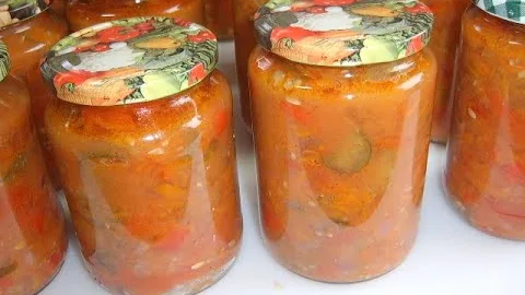 Салат с огурцами на зиму