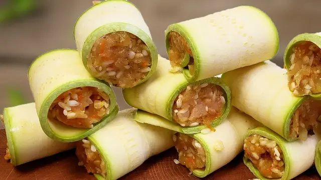 Рулетики из кабачка на каждый день