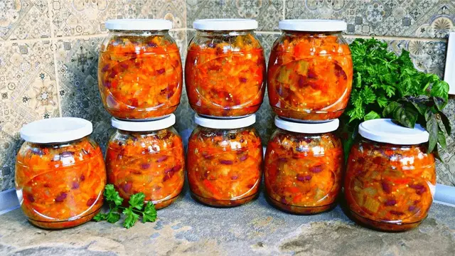 Полезный салат на зиму без уксуса