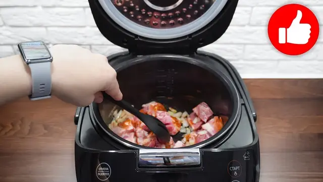 Тушеная капуста с мясом в мультиварке