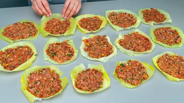 Капуста и мясным фаршем в духовке