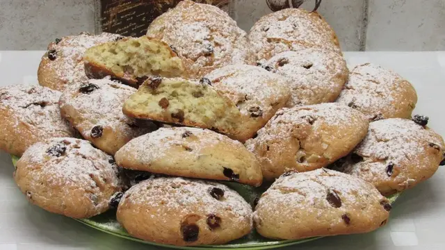 Мягкое печенье с изюмом