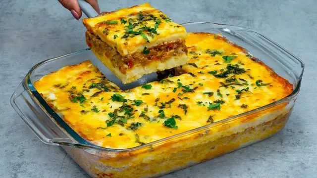 Запеканка из цветной капусты с мясным фаршем