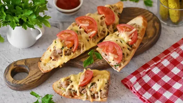 Ленивый бургер с мясной начинкой
