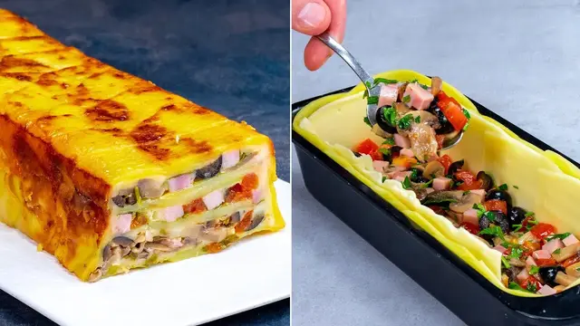 Вкусная картошка с грибами в духовке