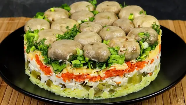 Самый вкусный закусочный салат на праздничный стол