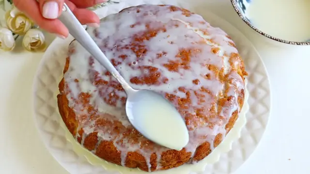 Вкусный нежный сочный манник на кефире