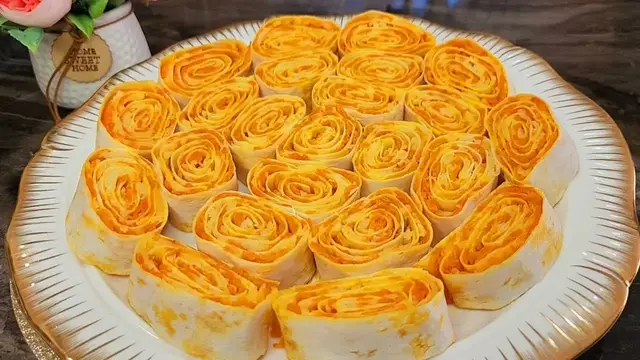 Очень вкусный обед или ужин из лаваша с морковью