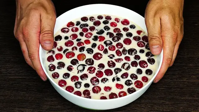 Вкусный пирог с вишней