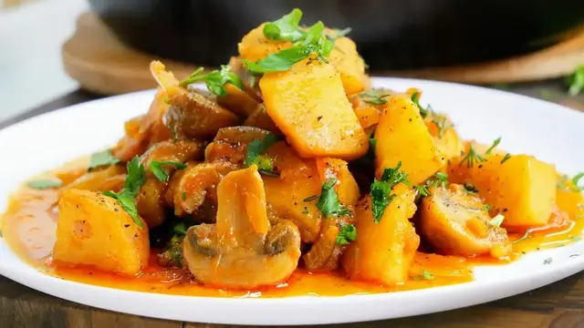 Картошка с грибами 