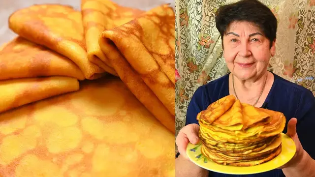 Ажурные блинчики на сковородке 