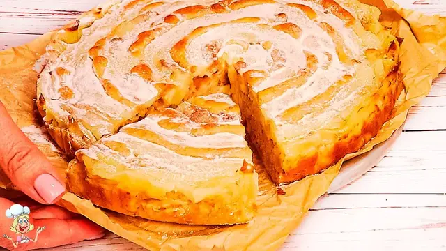 Нежный яблочный пирог с кремом