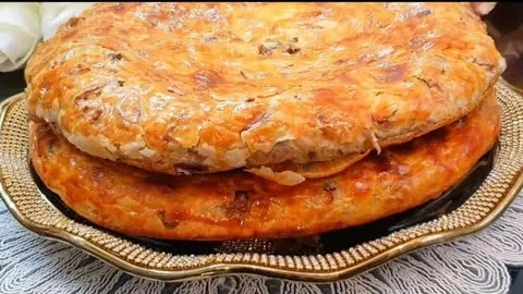 Слоёная лепёшка по-узбекски
