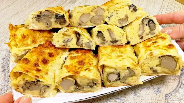 Выпечка с картошкой и грибами в духовке 