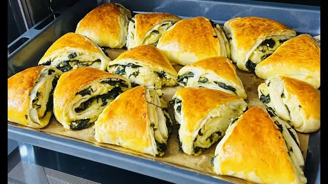 Очень вкусные пирожки со шпинатом