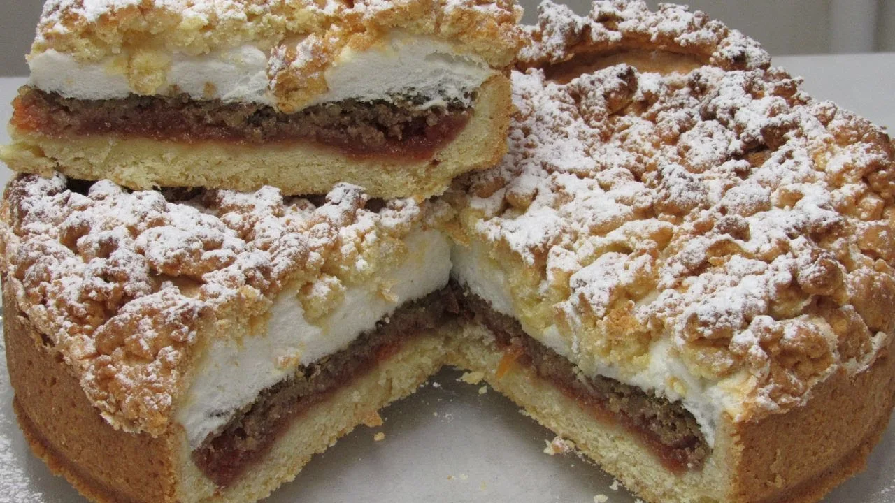 Королевский тёртый пирог с джемом