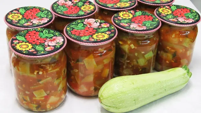 Кабачки с кетчупом на зиму