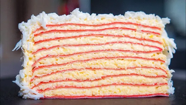 Торт из крабовых палочек 