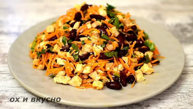 Очень вкусный салат с курицей