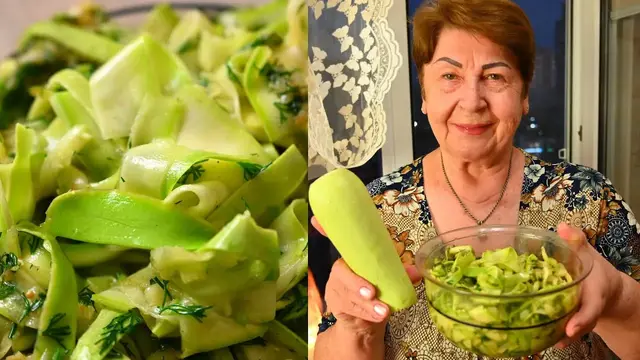 Лёгкая закуска из кабачков