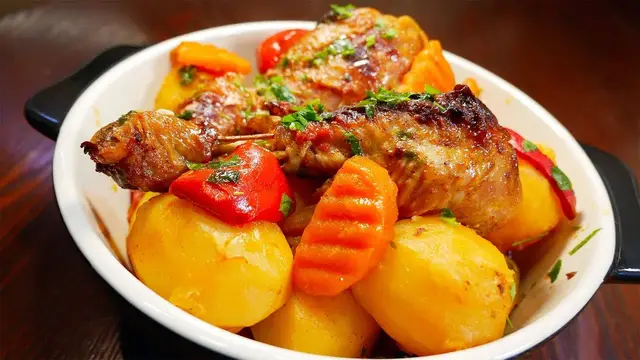 Картошка с курицей