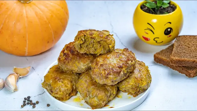 Сочные котлеты из фарша с тыквой