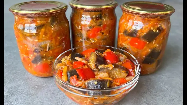 Соте из баклажанов на зиму