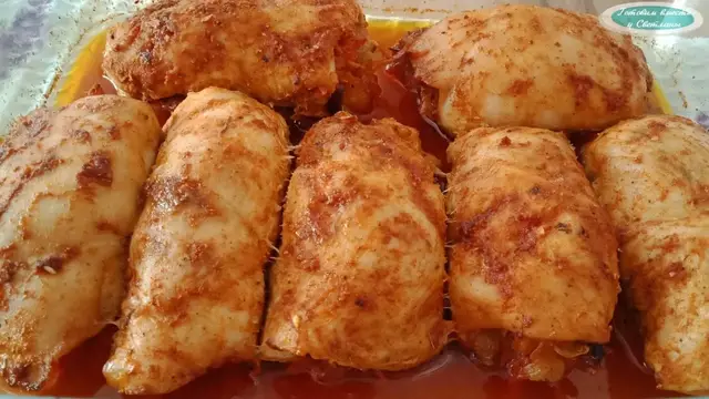 Куриные рулетики с овощами