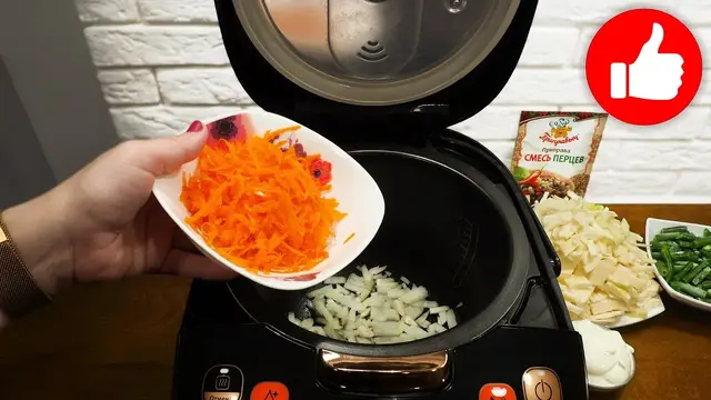 Капуста с фасолью в мультиварке 