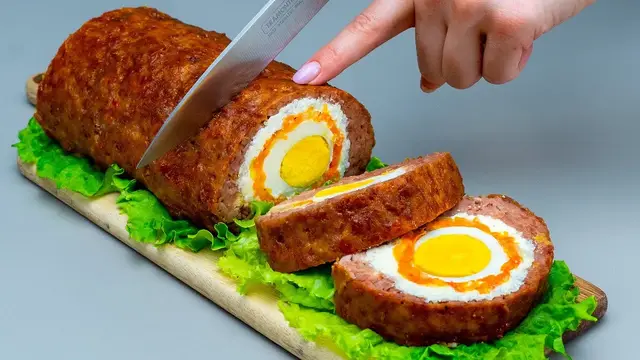 Вкусный мясной рулет