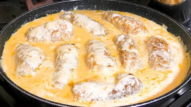 Мясные рулетики с луком
