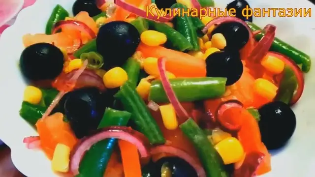 Чудесный овощной салатик на скорую руку
