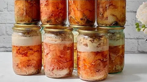 Тушенка из индейки и свинины в духовке