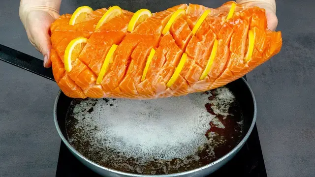 Очень вкусный лосось на ужин