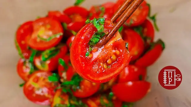 Вкуснейшая закуска из помидоров