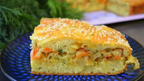 Пирог с капустой без дрожжей 