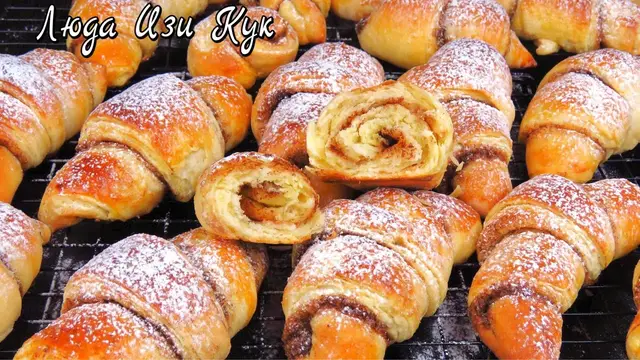 Новые слоёные булочки с корицей 